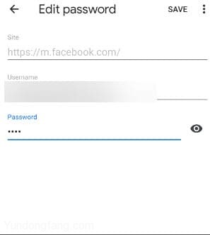 Chrome-Edit-Password-Android