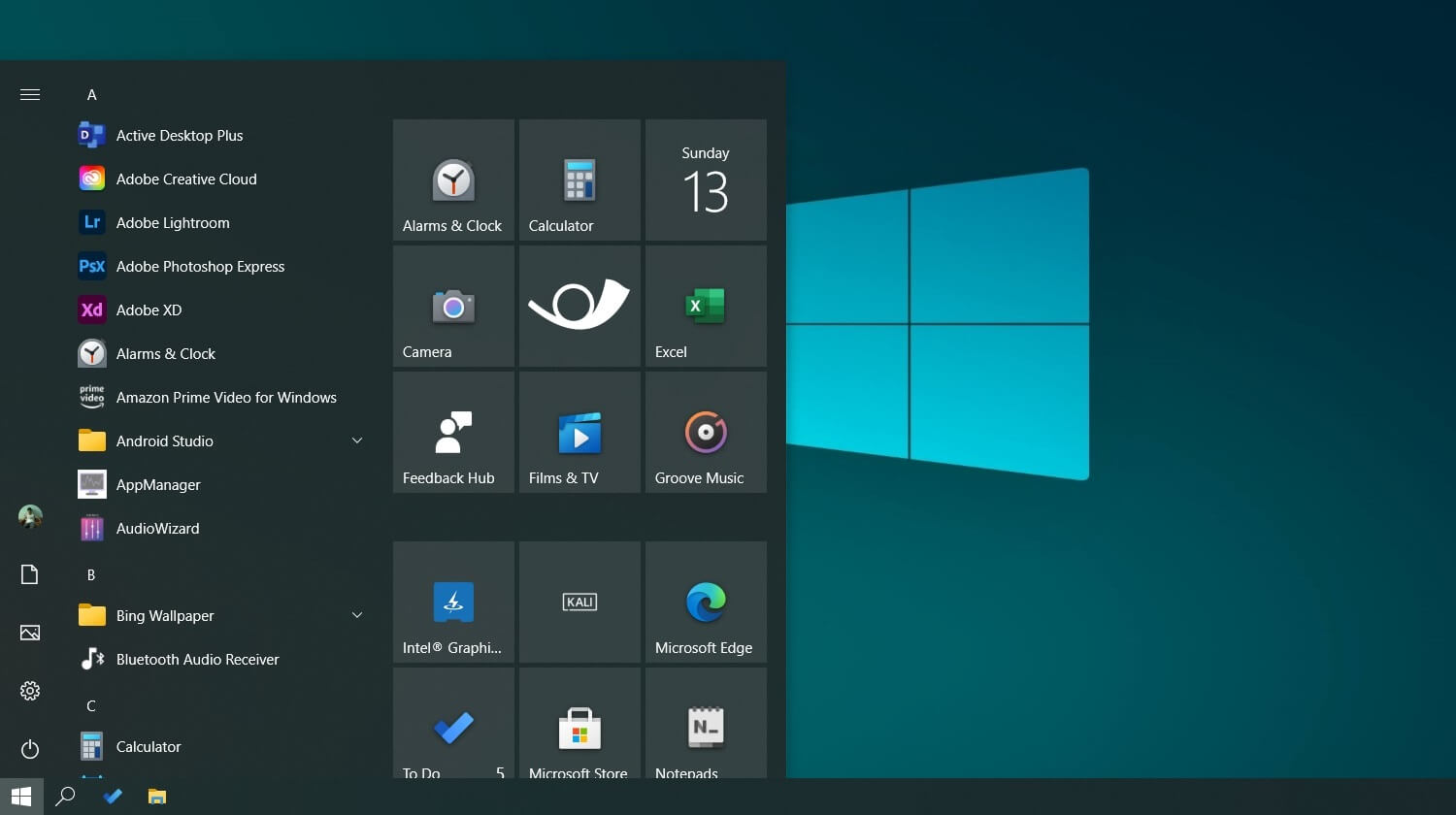 New-Start-Menu-in-dark-theme