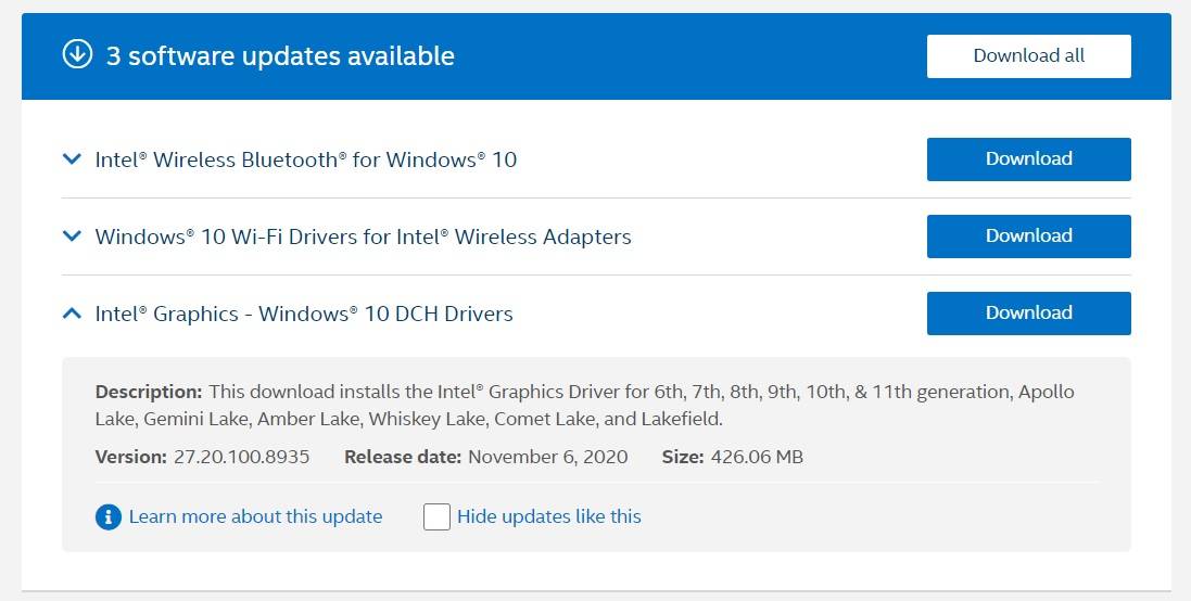 Intel-DCH-driver-November