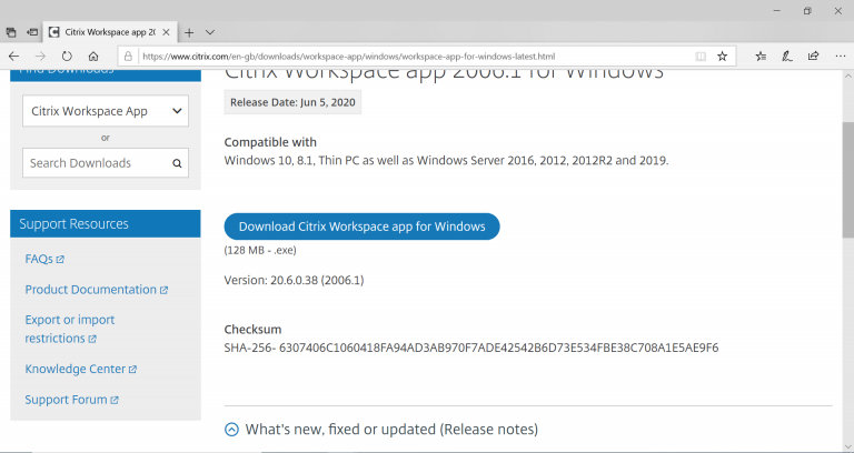 citrix workspace download linux