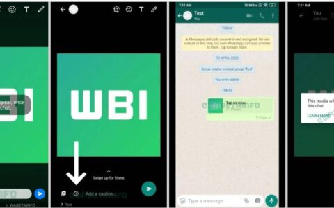 WhatsApp将自毁图像添加到其移动应用程序