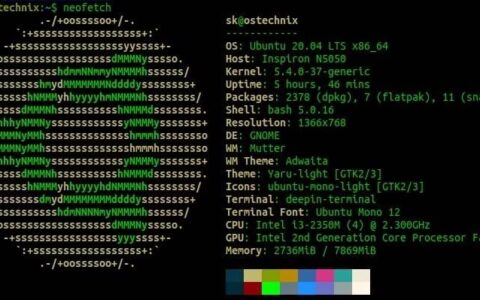 如何在Ubuntu 20.04 LTS上安装Neofetch