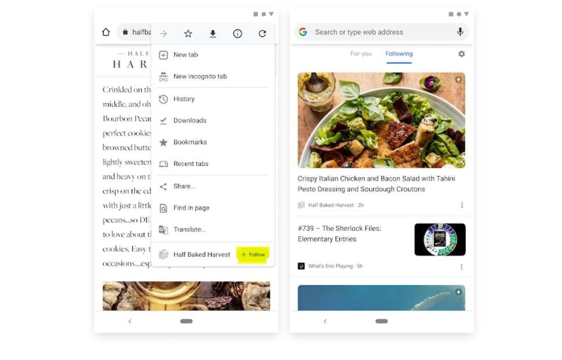 Google-Chrome-follow-feature