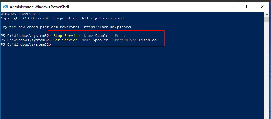 Disable-Print-Spooler-service-on-Windows-10-using-PowerShell