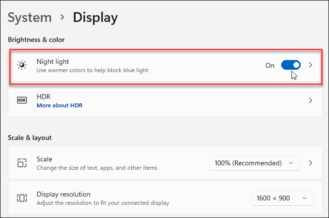 2-Turn-on-Night-Light-Windows-11