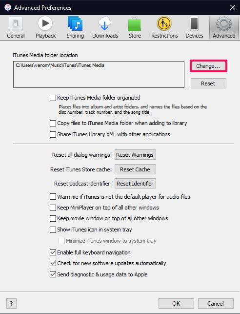 how-to-change-itunes-media-location-pc-4-1