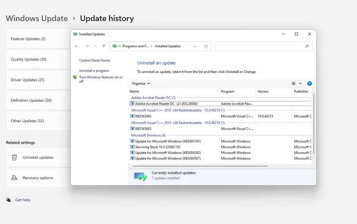Uninstall-Updates-Windows