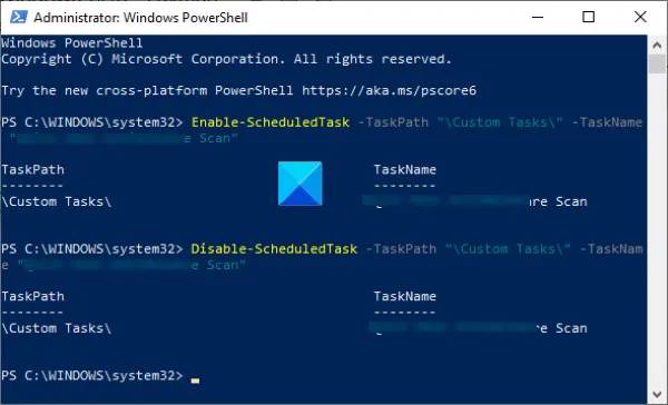 disable-scheduled-task-PowerShell