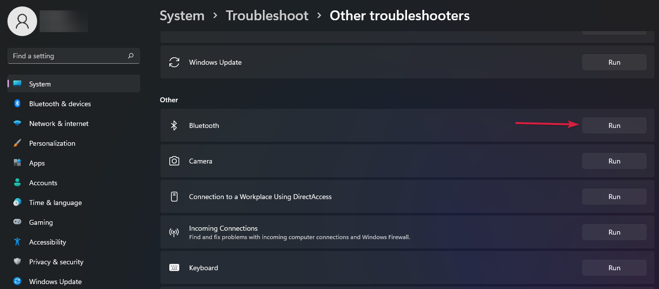 run-bluetooth-troubleshooter-windows11