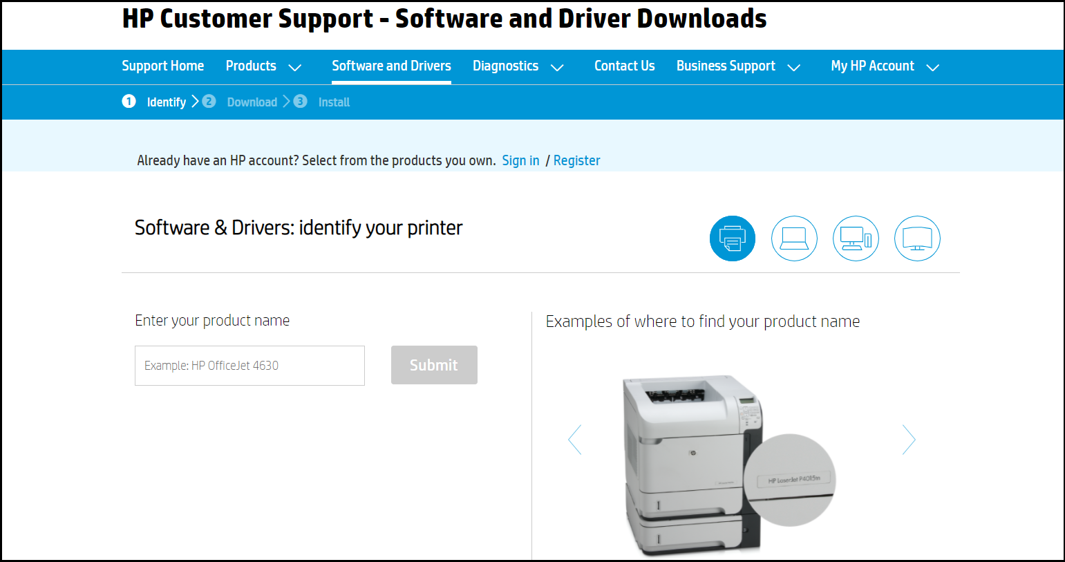 HP-support-website