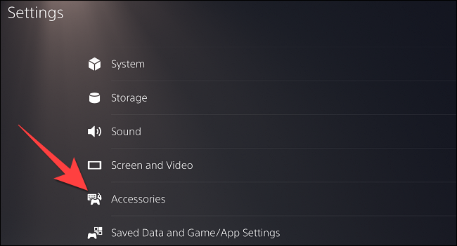 Select-Accessories-from-PS5-Settings