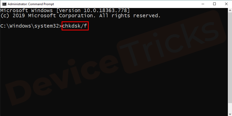 Chkdsk-f-Command