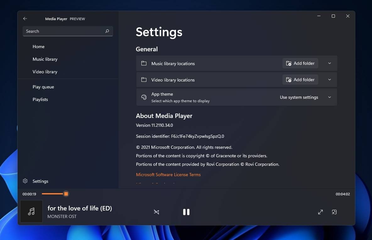 Media-Player-settings