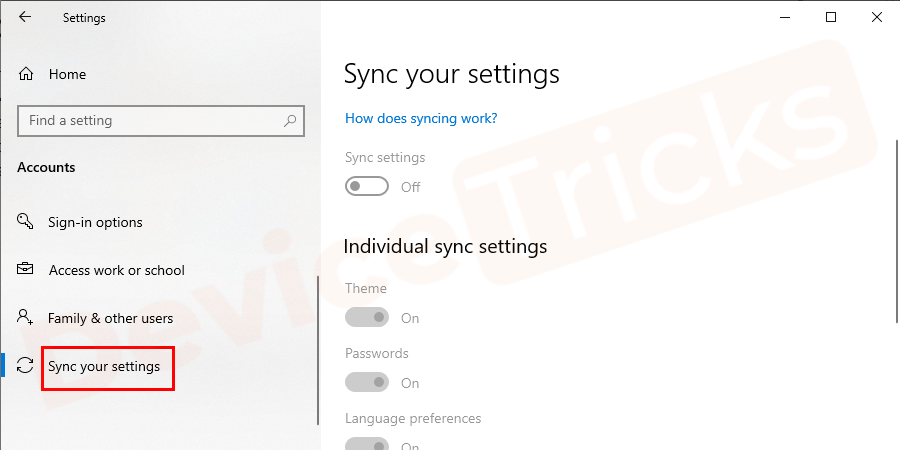 Select-Sync-your-settings