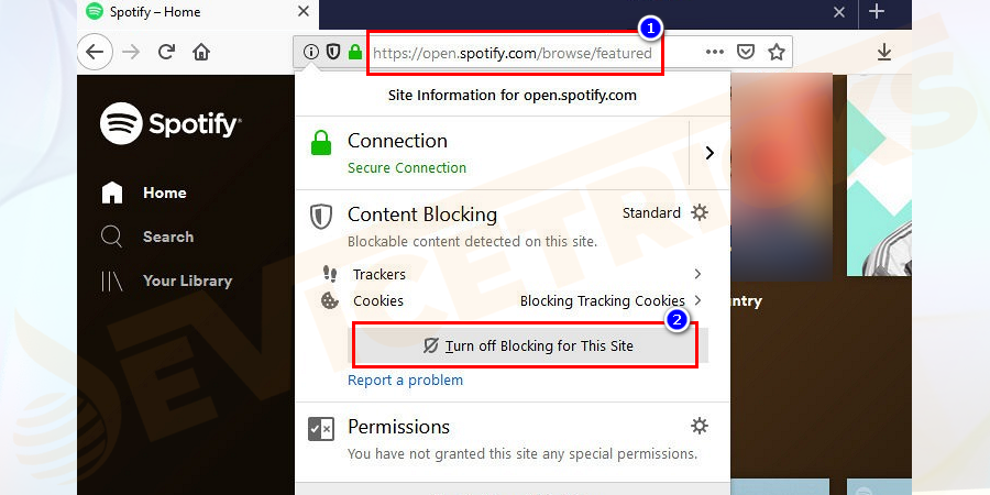 Spotify-Web-Player-website-Turn-off-Blocking-for-this-site