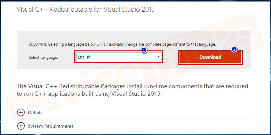 VisualC-Redistributable-Page-Download