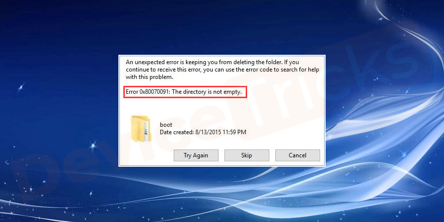 What-System-Restore-Error-0x80070091-The-Directory-is-not-Empty-means