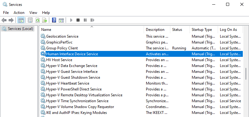 human-interface-device-service