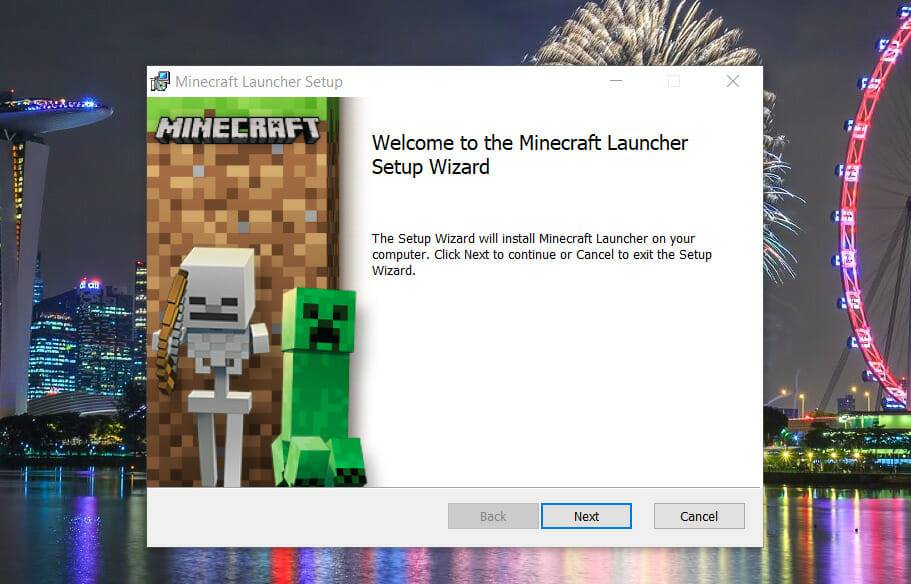 minecraft-launcher-setup-window