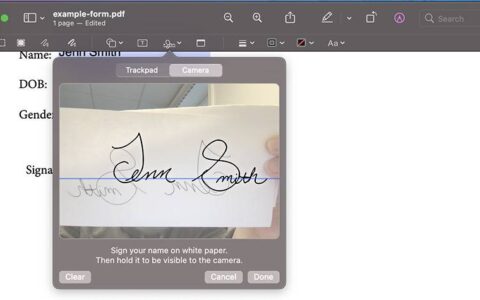 如何在 Mac 上签署 PDF
