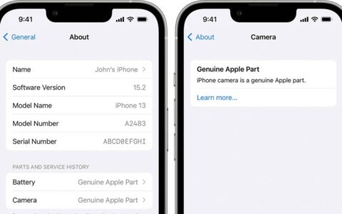 Apple Self Service Repair 正在准备 iOS 15.2 中的 iPhone 服务历史记录