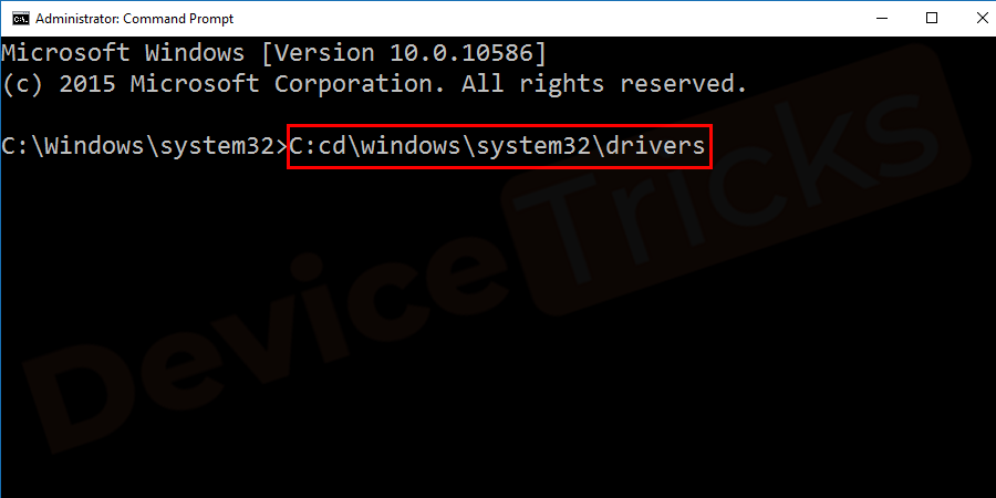 C-cd-windows-system32-drivers-Command