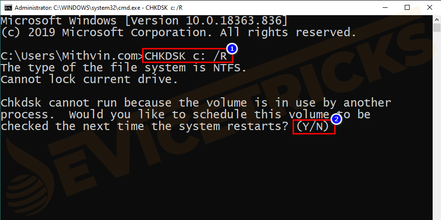 DEVICE-TRICKS-CHKDSK-C-R-Check-Disk-Utility-Command