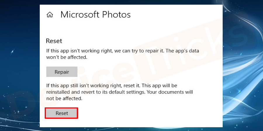 Microsoft-Photos-Advanced-Option-Reset-button