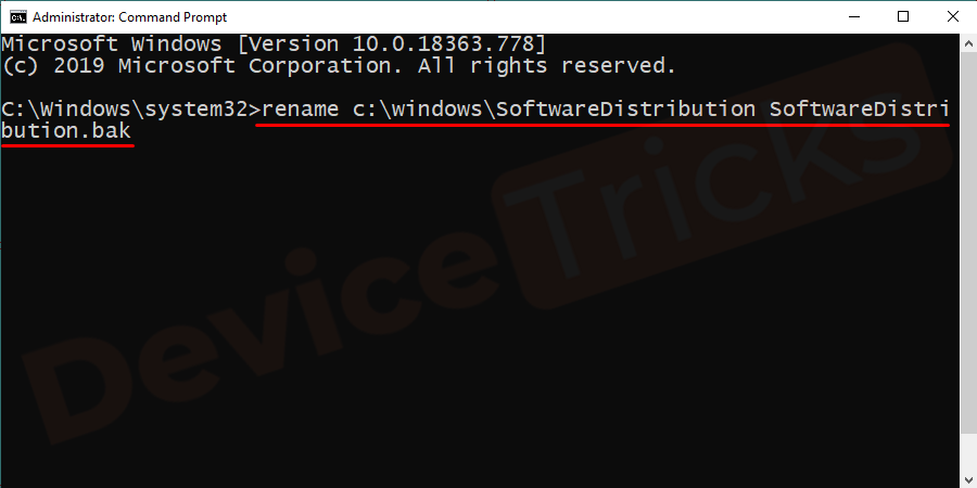 Rename-C-windows-SoftwareDistribution-SoftwareDistribution.bak-Command
