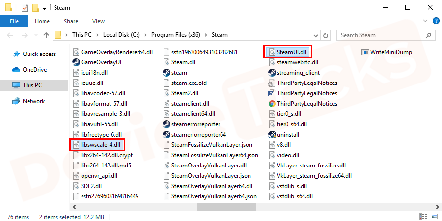 Shift-and-Delete-steamui.dll-and-libswscale-4.dll-files