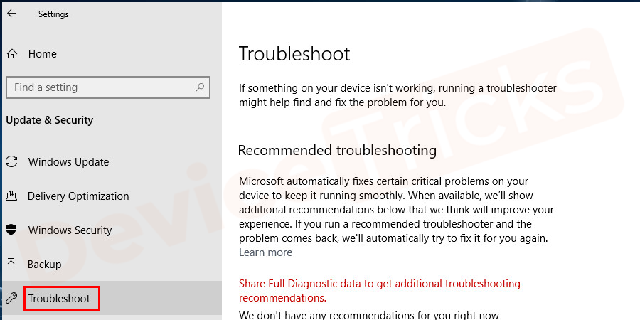 Troubleshoot