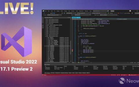 Visual Studio 2022 17.1 Preview 2 现在带有 Git、C++ 和 .NET 增强功能，官方下载地址