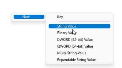 Create-String-value