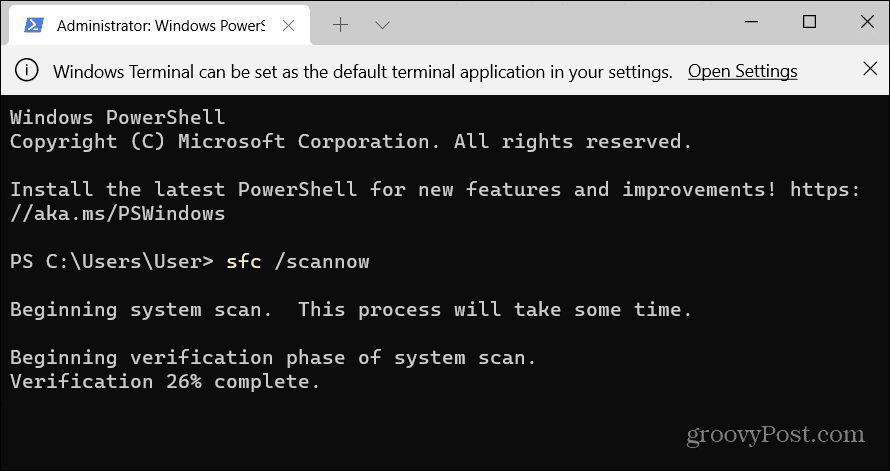 terminal-SFC-scannow