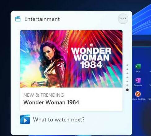 Entertainment-widget