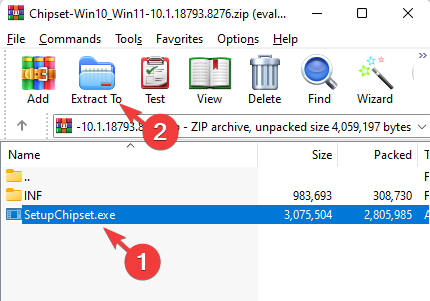 Zip-folder-SetupChipset.exe-file-Extract-To