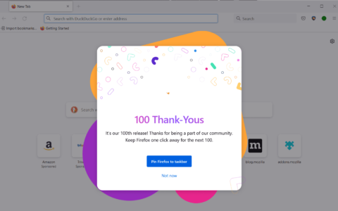 Mozilla 发布 Firefox 100：这是新功能