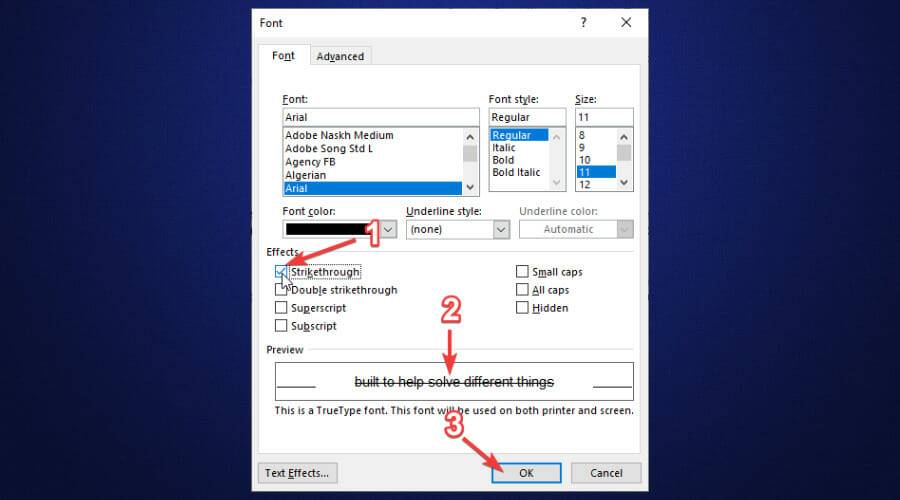 set-strike-through-keys