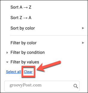 google-sheets-clear-filter