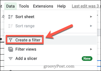 google-sheets-create-filter