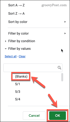 google-sheets-filter-blanks