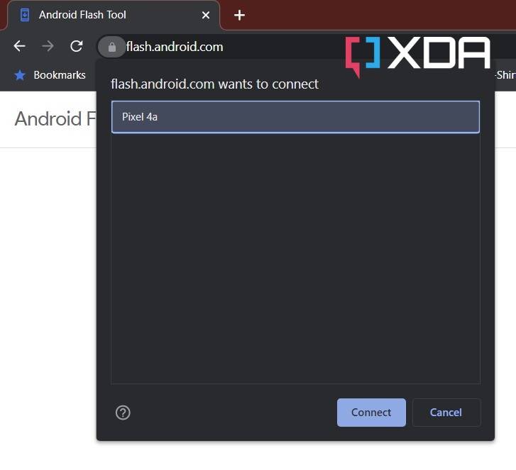 Android-Flash-Tool-Pixel-4a-connect