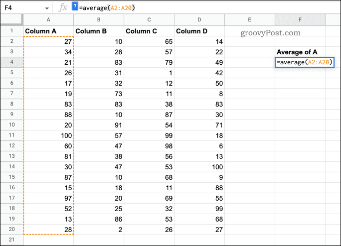 sheets-example-average-formula