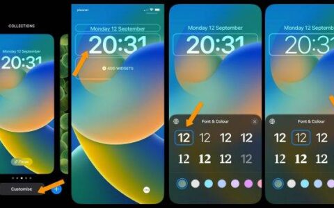 如何在 iOS 16 锁定屏幕上更改时钟字体