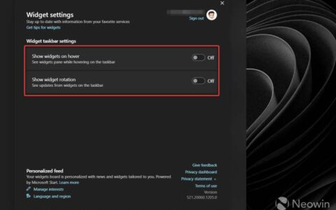 如何在 Windows 11 build 25211 及更高版本中启用新的小部件设置