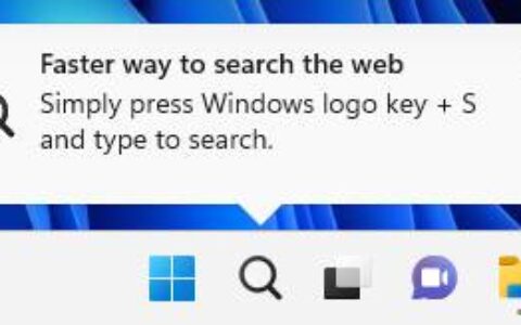 Windows 11 Insider Preview Build 25236 显示有关如何使用 Windows Search 的提示