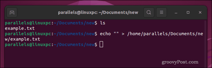 linux-empty-file-echo