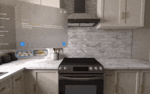 苹果 Vision Pro可在厨房家电“身上”设置倒计时