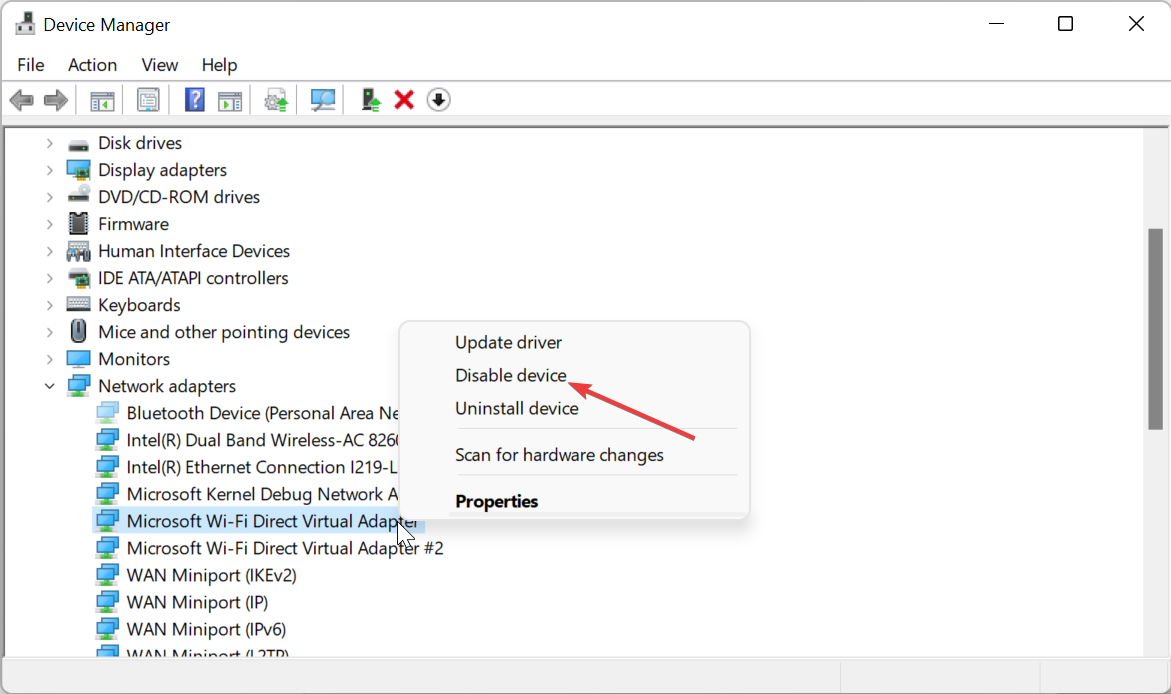 disable-device-mirosoft-wi-fi-direct-virtual-adapter-1