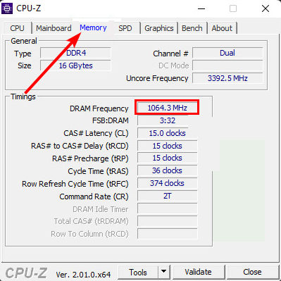 cpu-z-dram-frequency